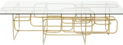 Ława Meander 140x80 Cm Transparentno-złota*KARE Design Sale