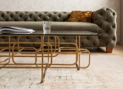 Ława Meander 140x80 Cm Transparentno-złota*KARE Design Sale