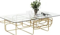 Ława Meander 140x80 Cm Transparentno-złota*KARE Design Sale
