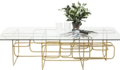 Ława Meander 140x80 Cm Transparentno-złota*KARE Design Sale