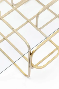 Ława Meander 140x80 Cm Transparentno-złota*KARE Design Sale