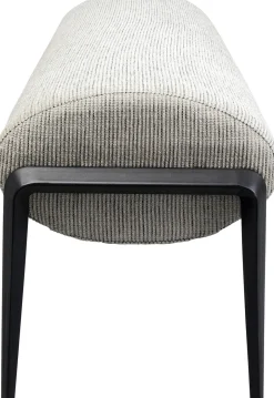 Ławka Do Przedpokoju Jasnoszara Z Czarnymi Stalowymi Nogami 130 Cm*KARE Design Best