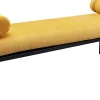 Ławka Do Przedpokoju żółta Z 2 Poduszkami Typu Wałek 140 Cm*KARE Design Hot