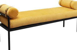 Ławka Do Przedpokoju żółta Z 2 Poduszkami Typu Wałek 140 Cm*KARE Design Hot