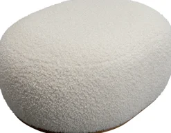 Ławka Do Przedpokoju Tkanina Boucle Biała 81x65 Cm*KARE Design Outlet