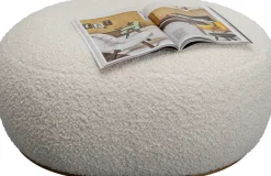 Ławka Do Przedpokoju Tkanina Boucle Biała 81x65 Cm*KARE Design Outlet