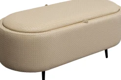 Ławka Do Przedpokoju Ze Schowkiem Beżowa PU 100 Cm*KARE Design Outlet