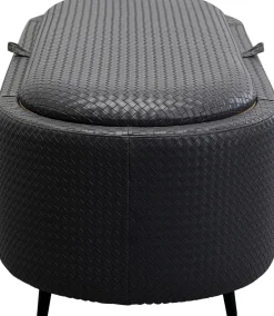 Ławka Do Przedpokoju Ze Schowkiem Ciemnoszara PU 100 Cm*KARE Design Outlet