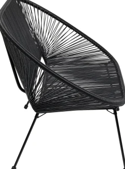 Ławka Ogrodowa Czarna żyłkowa 121 Cm*KARE Design Online