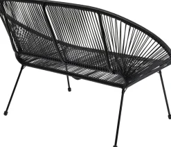 Ławka Ogrodowa Czarna żyłkowa 121 Cm*KARE Design Online