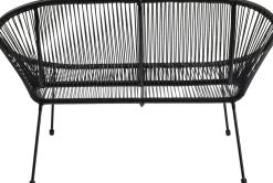 Ławka Ogrodowa Czarna żyłkowa 121 Cm*KARE Design Online