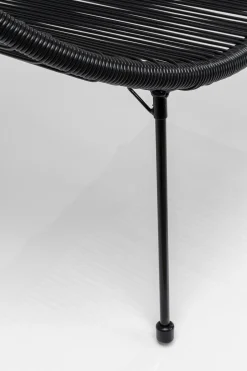 Ławka Ogrodowa Czarna żyłkowa 121 Cm*KARE Design Online
