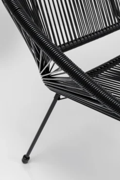Ławka Ogrodowa Czarna żyłkowa 121 Cm*KARE Design Online