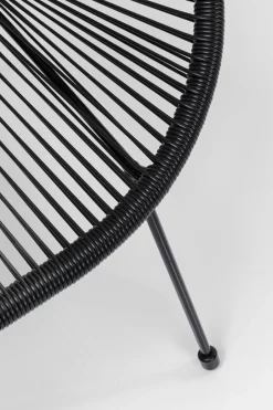 Ławka Ogrodowa Czarna żyłkowa 121 Cm*KARE Design Online