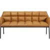 Ławka Thinktank 180x89 Cm Brązowa Skóra Naturalna*KARE Design Online