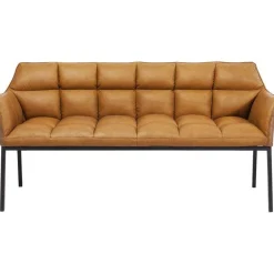 Ławka Thinktank 180x89 Cm Brązowa Skóra Naturalna*KARE Design Online