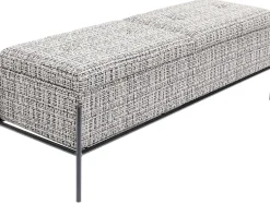 Ławka Ze Schowkiem Buttons Storage 120x43 Cm Czarno-biała*KARE Design