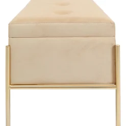Ławka Ze Schowkiem Buttons Storage 80x43 Cm Beżowa*KARE Design