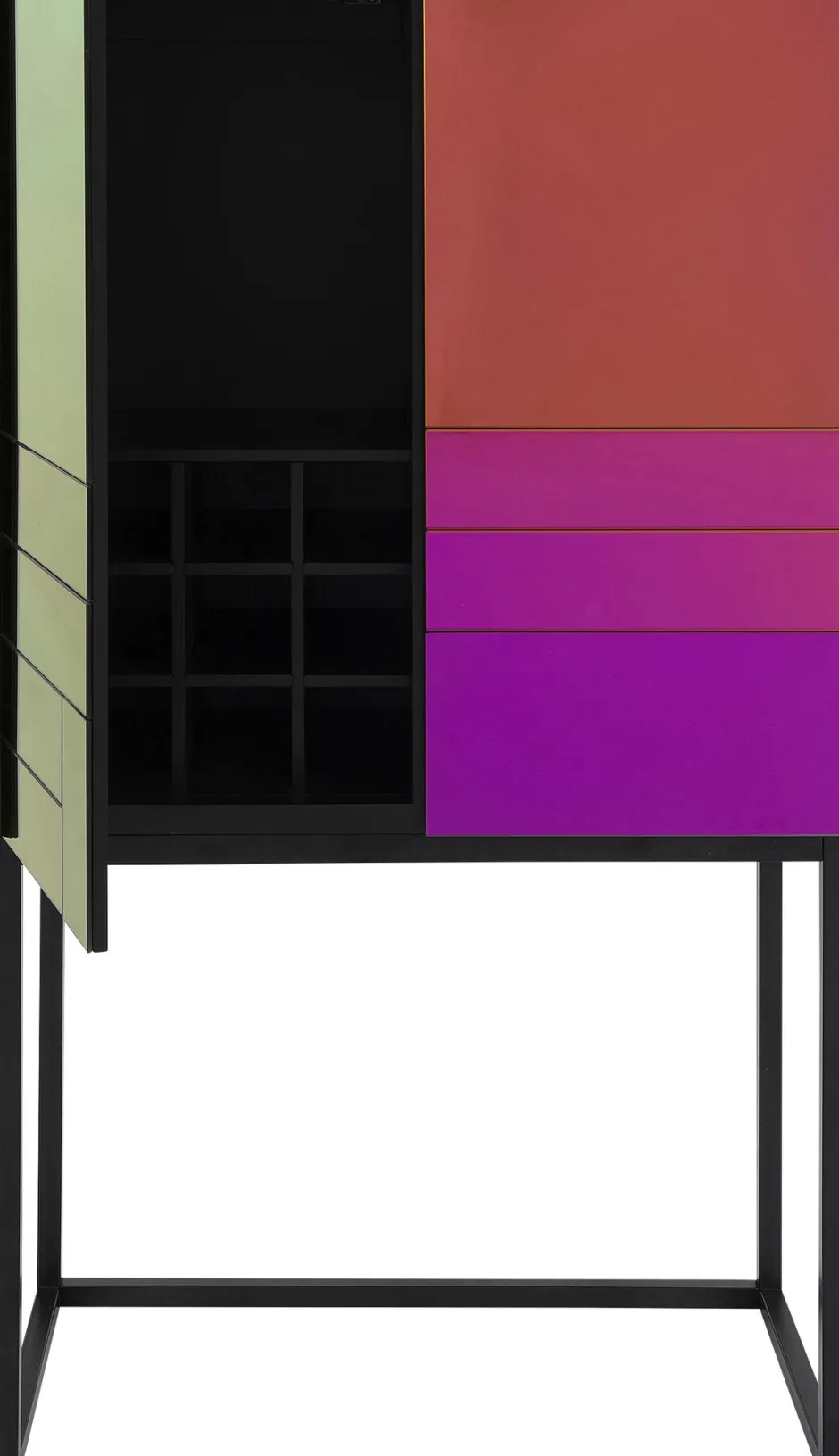 Barek Do Salonu Szkło Lustrzane Kolory Tęczy 80x150 Cm*KARE Design Best