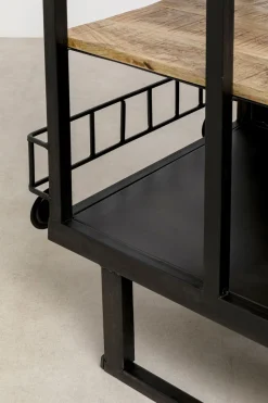 Barek Loft Z Akcesoriami Do Drinków Lokomotywa Parowa Stal I Drewno 225x105 Cm*KARE Design New