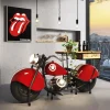 Barek Motocykl Czerwony Vintage 210x98 Cm Blat Drewno Mango*KARE Design Discount