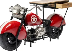 Barek Motocykl Czerwony Vintage 210x98 Cm Blat Drewno Mango*KARE Design Discount