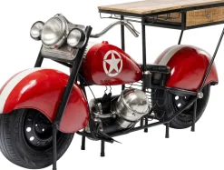 Barek Motocykl Czerwony Vintage 210x98 Cm Blat Drewno Mango*KARE Design Discount