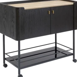 Barek Na Kółkach Milano 97x93 Cm Ciemnobrązowy*KARE Design Clearance