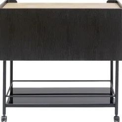 Barek Na Kółkach Milano 97x93 Cm Ciemnobrązowy*KARE Design Clearance