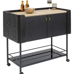 Barek Na Kółkach Milano 97x93 Cm Ciemnobrązowy*KARE Design Clearance