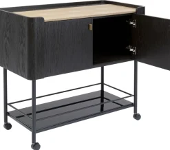 Barek Na Kółkach Milano 97x93 Cm Ciemnobrązowy*KARE Design Clearance