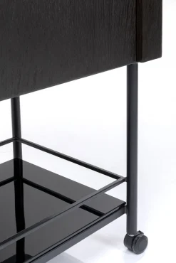 Barek Na Kółkach Milano 97x93 Cm Ciemnobrązowy*KARE Design Clearance