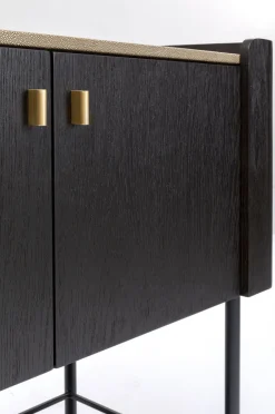 Barek Na Kółkach Milano 97x93 Cm Ciemnobrązowy*KARE Design Clearance