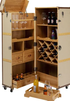 Barek Na Kółkach Rozkładany Tapicerowany 64x145 Cm*KARE Design Sale