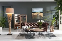 Barek Na Kółkach West Coast 60x152 Cm Brązowy Ekoskóra*KARE Design New