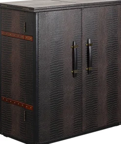 Barek Rozkładany Czarno-brązowy Tapicerowany 100x114 Cm*KARE Design Sale