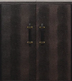 Barek Rozkładany Czarno-brązowy Tapicerowany 100x114 Cm*KARE Design Sale