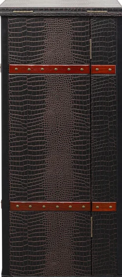 Barek Rozkładany Czarno-brązowy Tapicerowany 100x114 Cm*KARE Design Sale