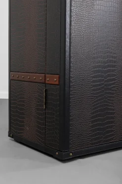 Barek Rozkładany Czarno-brązowy Tapicerowany 100x114 Cm*KARE Design Sale