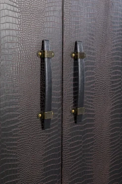 Barek Rozkładany Czarno-brązowy Tapicerowany 100x114 Cm*KARE Design Sale