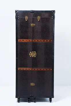 Barek Rozkładany Skrzynia Na Kółkach Czarno-brązowy 60x153 Cm*KARE Design Hot