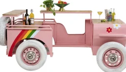 Barek W Kształcie Auta Różowy Motyw Kwiatowy Stal I Drewno 241 Cm*KARE Design Sale