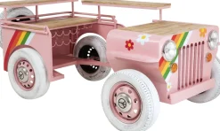 Barek W Kształcie Auta Różowy Motyw Kwiatowy Stal I Drewno 241 Cm*KARE Design Sale