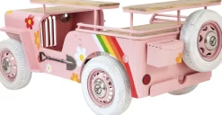 Barek W Kształcie Auta Różowy Motyw Kwiatowy Stal I Drewno 241 Cm*KARE Design Sale