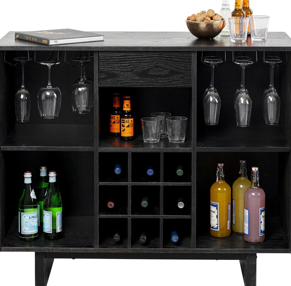 Barek Z Blatem Czarno-złoty Front Stal Nierdzewna 120x105 Cm*KARE Design Sale