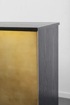 Barek Z Blatem Czarno-złoty Front Stal Nierdzewna 120x105 Cm*KARE Design Sale