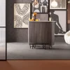 Barek Z Drewna Mango Blat Marmurowy 120x110 Cm*KARE Design New