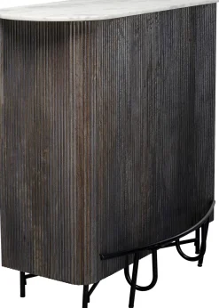Barek Z Drewna Mango Blat Marmurowy 120x110 Cm*KARE Design New