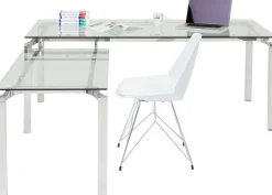 Biurko Lorenco 210x180 Cm Ze Szklanym Blatem*KARE Design Best