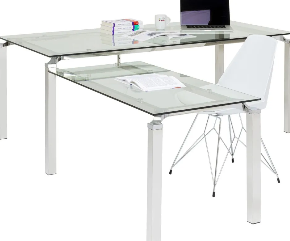 Biurko Lorenco 210x180 Cm Ze Szklanym Blatem*KARE Design Best